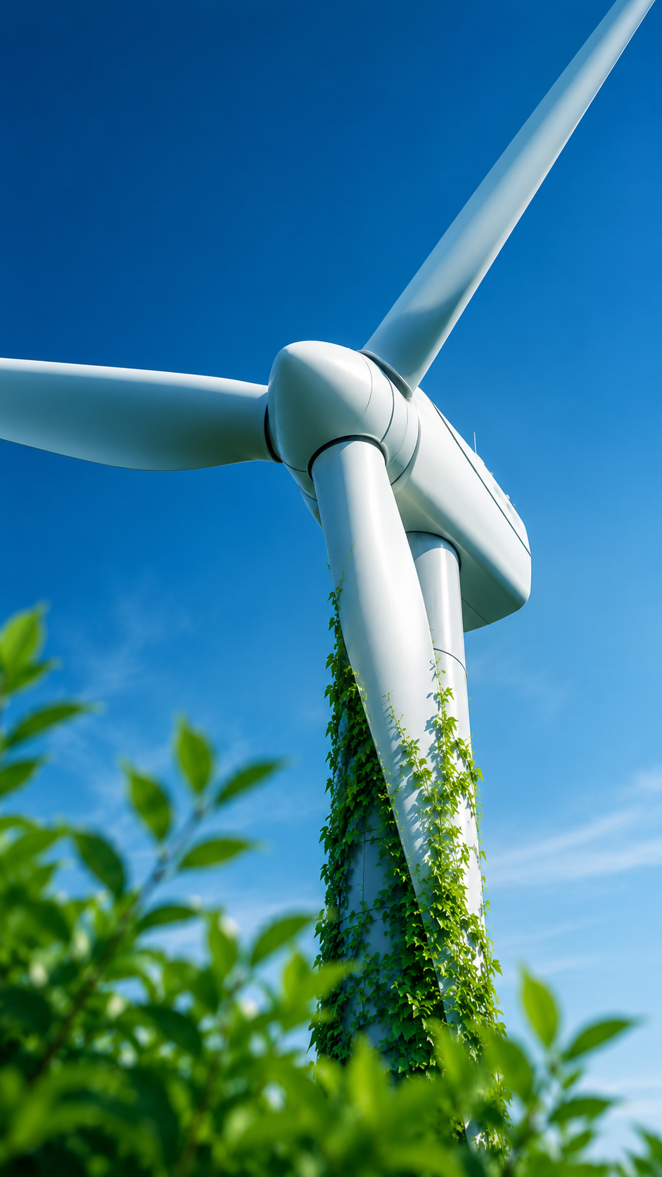 Wind turbine with green growth